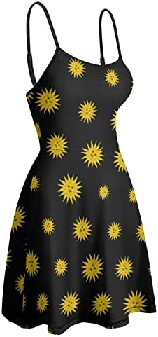 אורוגוואי דגל שמלת כתפיות לנשים ללא שרוולים טנק-שמלת מתכוונן ספגטי מיני שמלה קיצית