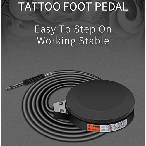 רגל מתג 360 תואר קעקוע רגל דוושת עם 1.5 מ ' כבל חשמל שחור עגול קעקוע רגל מתג עבור קעקוע אספקת חשמל מכונה