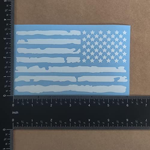 אמריקאי דגל מדבקות 4 מארז: אמריקאי דגל, במצוקה אמריקאי דגל מדבקות