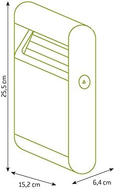 Chabrias Ltd Aphtray רכוב על קיר, 6 x 25 x 15 סמ, שחור