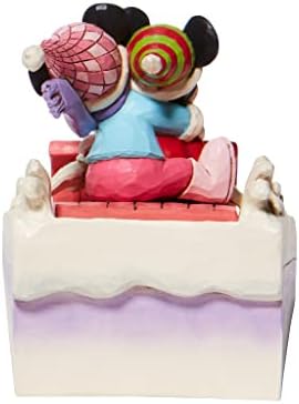 אנסקו דיסני מסורות מאת ג'ים שור מיקי ומיני מאוס מזחלות מתוקות פסלון, 4.5 אינץ ', רב צבעוני