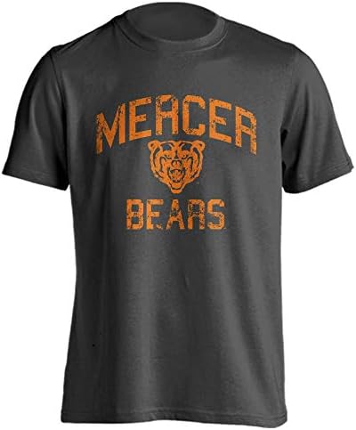 Mercer Bears רטרו לוגו במצוקה חולצת טריקו שרוול קצר