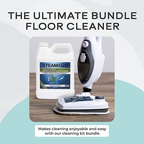Steam & Go-מנקה קיטור עוזרות הבית לרצפות וצרור מים דמינרליזציה, מכונה מנקה רצפה קשה 8 ב -1.