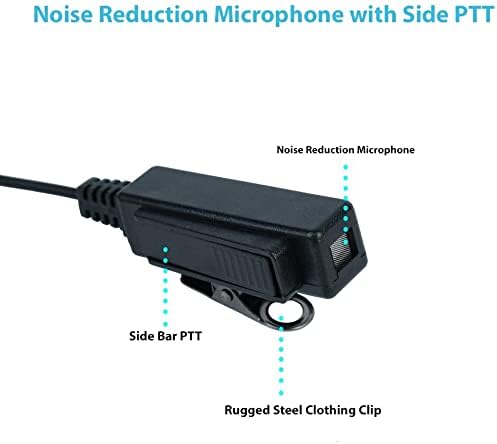 אפרכסת מכשיר קשר מוטורולה עם מיקרופון, 2 פינים אוזניות אוזניות צינור אקוסטיות סמויות למוטורולה 200 גרם300