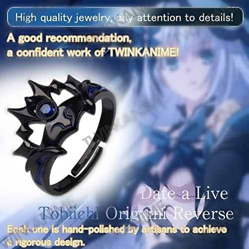 תאריך Twinkanime טבעת חיה של טבעת אוריגמי הפוך גרסת בני הימקאווה יושינו S925 טבעת הכל 2 עבור