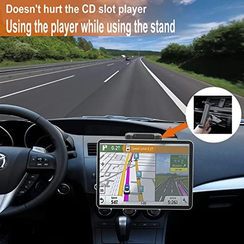 הרכבה על טאבלט מכוניות CD CD עבור 4-13in iPad וטלפון, מחזיק טבליות נגן תקליטור אוניברסלי עם