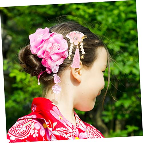 נוליטוי 3 זוגות מאוורר יפני סיכות שיער שיער פרח שיער לנשים כלים שיער קליפ ילדים חטיפים לשיער כיסוי