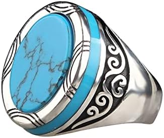 טבעות אירוסין לנשים הצהרת אופנה וינטג 'טבעת פאנק אבן חן אבן חן טורקיז טבעת נישואין מתנות מתנות תואמות טבעות