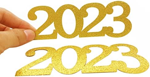 120 חתיכות 5 אינץ גליטר 2023 מגזרות 2023 חדש שנה סיום שולחן מרכזי