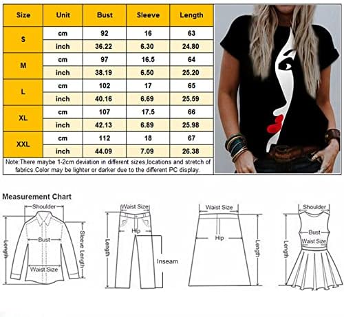 חולצות קל משקל מודפס קצר שרוול צוות צוואר קיץ חולצות לנשים טרנדי מזדמן בתוספת גודל 2023