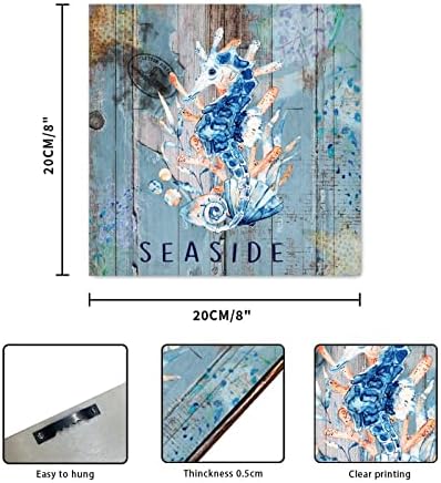 שלטי עץ ימיים חוף ים ים ים ים קיר תלוי קיר קרש עץ כחול נוצרי בית קיר עיצוב אוקיינוס ​​אוקיינוס