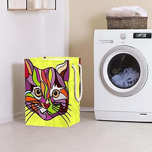 כביסת חתול פופ אמנות מתקפל סלי כביסה משרד כביסה סל בגדי אחסון ארגון לאמבטיה שינה במעונות