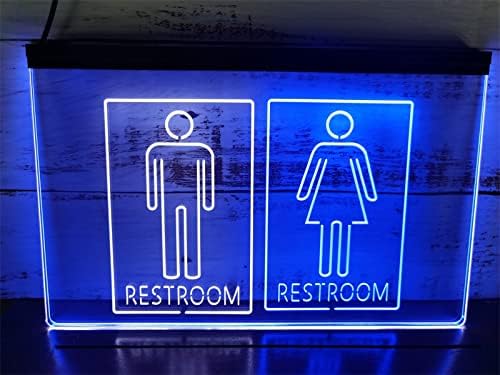 ניאון סימן גברים של שמאל נשים של ימין שרותים שירותים ניאון אור לוח סימן אמבטיה כפול צבע נשים זכר נקבה יוניסקס