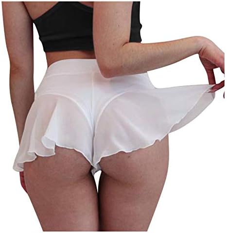 מכנסי שלל של לנשים קצרות שלל סקסיות מותניים גבוהות חצאיות טניס קפלות פרועות פרועות מכנסיים קצרים