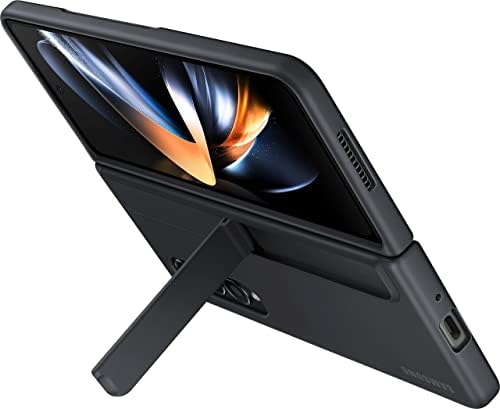 Samsung Galaxy Z Fold4 כיסוי עומד, מארז טלפון מגן עם עמדת קיקטנד לצפייה בחינם, אריזות בתפזורת - שחור