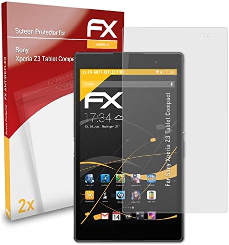 מגן מסך Atfolix התואם לסרט הגנה על מסך קומפקטי של Sony Xperia Z3, סרט מגן FX אנטי-רפלקטיבי וסופג זעזועים