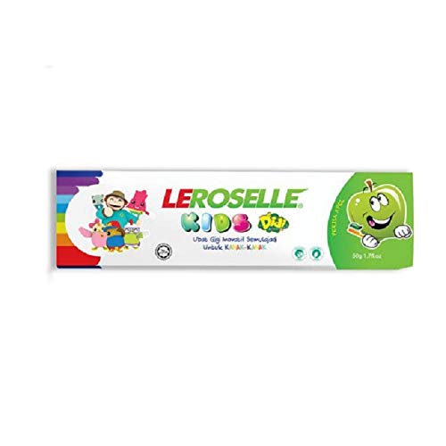 MG LEROSELLE KID משחת שיניים תפוח 50 גרם -הדבק השן החדשני של Leroselle בעדינות לילדים שעוזר להלבין שיניים ולהגן