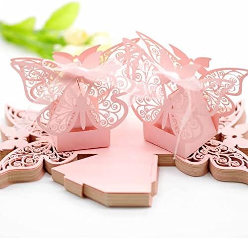 ByBycd קופסאות ממתקים אספקת מסיבות יציבות חסידות שוקולד חתונה פרפר קטן