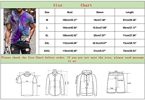 XXBR UNISEX 3D חולצות מודפסות קיץ הומור צווארון גרפי גרפי שרוול קצר חולצות חולצות לגברים