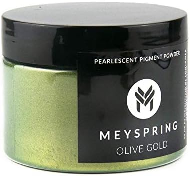 Meyspring זית זית אפוקסי אפוקסי שרף פיגמנט - 50 גרם - נהדר לאמנות שרף ושרף UV