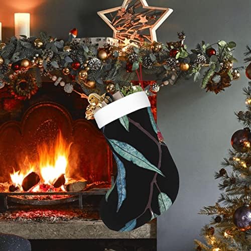 גרבי חג מולד אאוגרפיות קואלה אהבה אקליפטוס משאיר פרחים אחים דו צדדיים תלויים גרביים