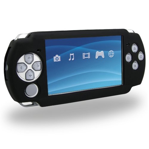 כיסוי עור של עור סיליקון שחור למותג Sony PSP Slim 2000 פלייסטיישן