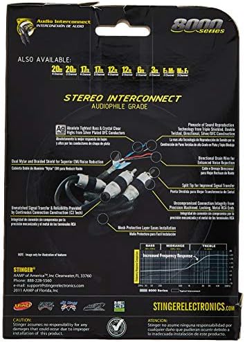 סטינגר סי8217 17-רגל 2-ערוץ 8000 סדרת אודיופיל כיתה רדיו סי. איי קישוריות כבל