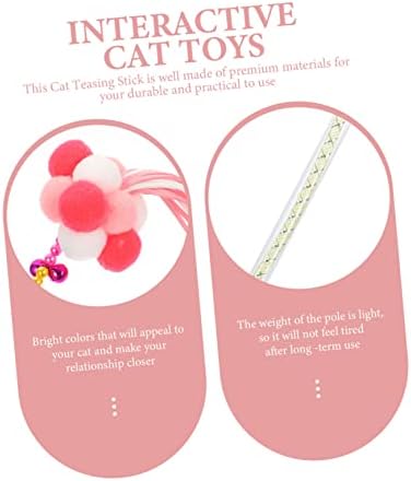 Ipetboom 6 PCS טיזר חתול מקורה צעצועים חתולים מקורה טיזר חתול צעצוע צעצוע חתול טיזר טיזר שרביט שרביט