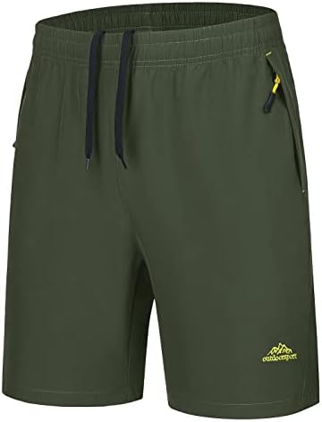מכנסי אימון של אימון לגברים של Tacvasen מכנסיים קצרים מהיר של חדר כושר יבש מכנסיים קצרים עם כיסים