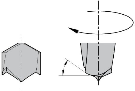 CMT 310.064.22 תרגיל מתלה קרביד מוצק, 1/4 אינץ ', שוק 10x25 ממ, סיבוב שמאלי