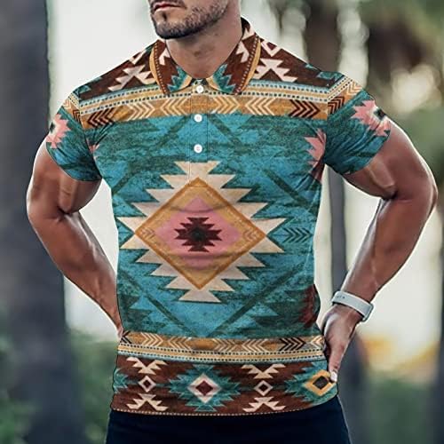 BMISEGM חולצות שמלת גברים בקיץ גברים אביב ואופנת קיץ רטרו תלת מימד כפתור הדפסה דיגיטלית דש דש. חולצת