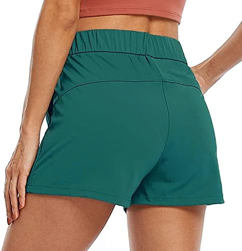 חנות Mikey Womens Bermuda Shorts Shotic Staping Walking Walking Active מכנסיים קצרים נוחים מכנסיים