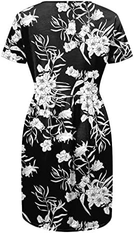 אופנה לנשים קיץ מזדמן הדפס נוח הדפס V-צווארון v עם שרוולים קצרים