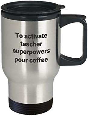 ספל נסיעות מורה - מצחיק תרמי מבודד כתם מעצבי ספל קפה מתנה לספל ESE AG CCD ASL EC ELA PE SPED וכל שאר המורים
