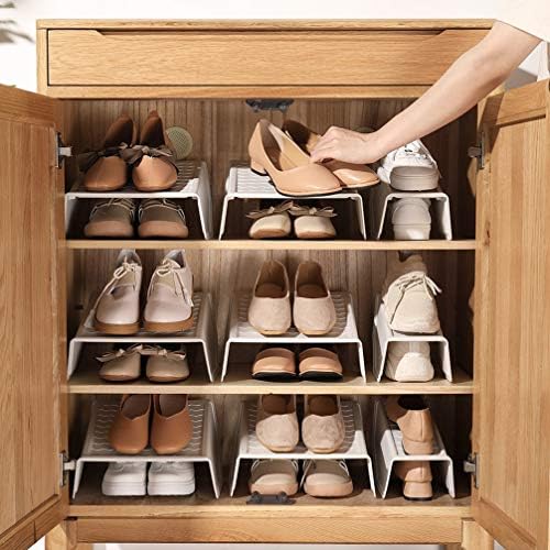 Cabilock Stackable Shoe נעליים 2 יחידות חריצים נעליים מארגן שכבה כפולה שטח שטח חוסך מחזיק נעליים