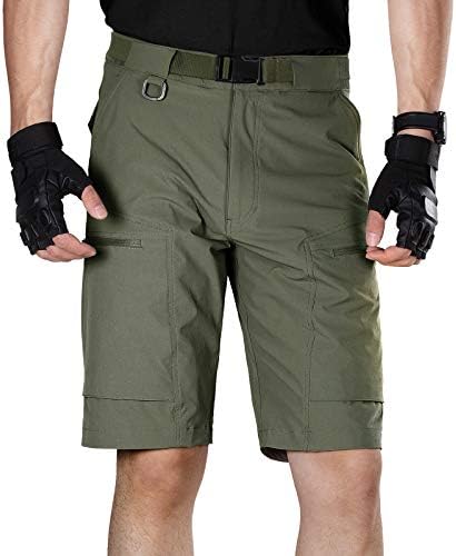 מכנסי מטען לחייל חינם של חייל עם חגורה עם חגורה קלה משקל טיולים יבש מהיר מכנסיים קצרים טקטיים ניילון סטרץ