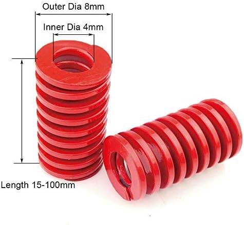 החלף קפיץ קפיצי חילוף קוטר חיצוני 16 ממ אדום דחיסת עומס בינונית קפיץ קפיץ קפיץ עובש קפיץ קוטר פנימי