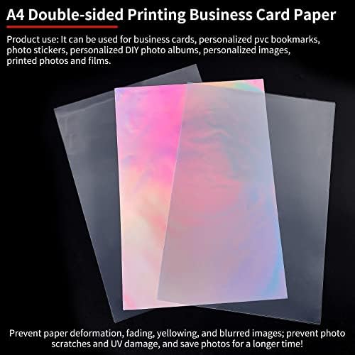 30 יחידות 4 דו צדדי הדפסת כרטיס ביקור נייר 11.5 על 8.3 צבעוני להדפסה כרטיסי ביקור עבור לייזר מדפסות