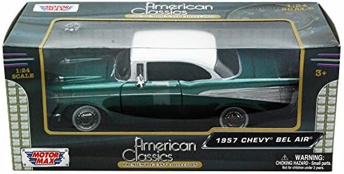 1957 Chevy Bel Air, Green - Showcasts 73228 - 1/24 Scale Diecast Model Toy Car, אבל אין תיבה