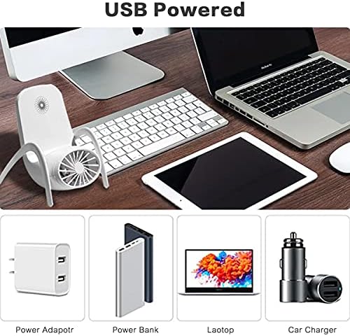 מאוורר שולחני USB אישי קטן, הביא תמיכה בטלפונים ניידים משלהם, מאוורר קירור שולחני נייד עם 3 הילוכים, אספקת חשמל