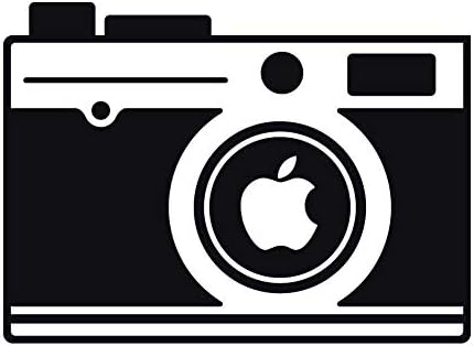 מצלמת סרט רטרו ישן ותיק, אפל באמנות צילום עדשות - מדבקות ויניל שחור למחשב נייד 13