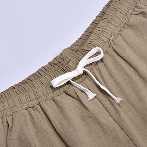 מכנסיים קצרים ברמודה לנשים באורך הברך קיץ קיץ מכנסיים קצרים במותניים מזדמנים עם כיסים מכנסיים