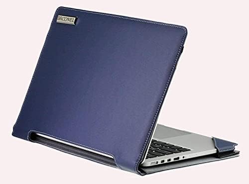 Broonel - סדרת פרופיל - מארז מחשב נייד עור כחול תואם ל- Asus vivobook Pro 15 OLED 15.6 מחשב נייד