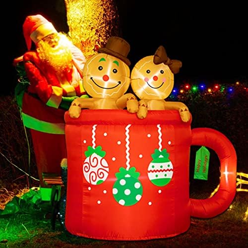 קישוטי חג המולד מתנפחים של פופטרנד 6 רגל כוס מתנפחת איש זנגוויל איש - חג המולד ו- X'mas מפוצצים