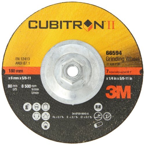Cubitron II גלגל טחינה במרכז מדוכא - סוג 27 גלגל שחיקת מתכת פרימיום - רכזת הברגה מהירה החלפת - עבור מטחנות