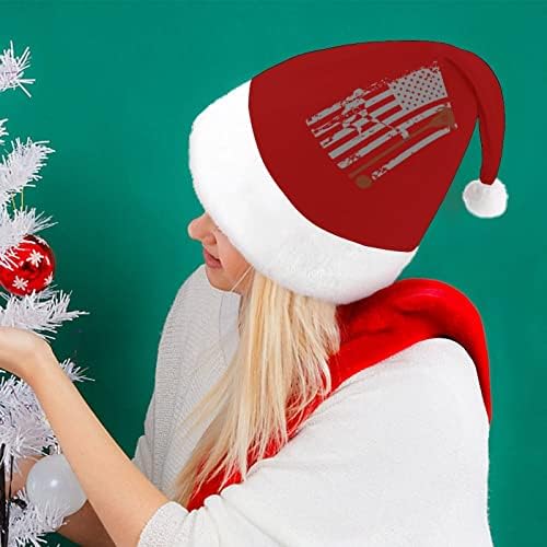 לקרוס דגל חולצה גברים קטיפה חג המולד כובע שובב ונחמד סנטה כובעי עם קטיפה ברים ונוחות אוניית חג