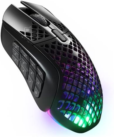 SteelSeries Aerox 9 Wireless-עכבר משחק אלחוטי משקל קל במיוחד ומקלדת משחקים RGB-מקלדת משחק RGB-תאורת RGB