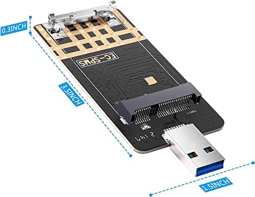 Anyoyo MSATA ל- USB מתאם, MSATA ל- USB 3.0 סוג כרטיס A, 50 ממ MINI SATA CONVERTER CONVERTER CELLER כבב של גשר