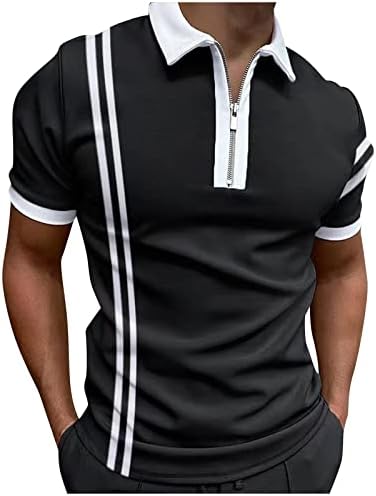חולצות פולו של צווארון גברים גולף חולצות שרוול קצר מצוידות חולצות טריקו ספורט ספורט גולף פולו כושר חדר