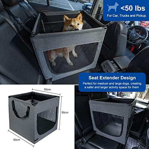 מושב רכב קטפטי לכלבים-מושב רכב לכלבים גדול עם מבנה יציב, מושב רכב לחיות מחמד עמיד למים למושב האחורי